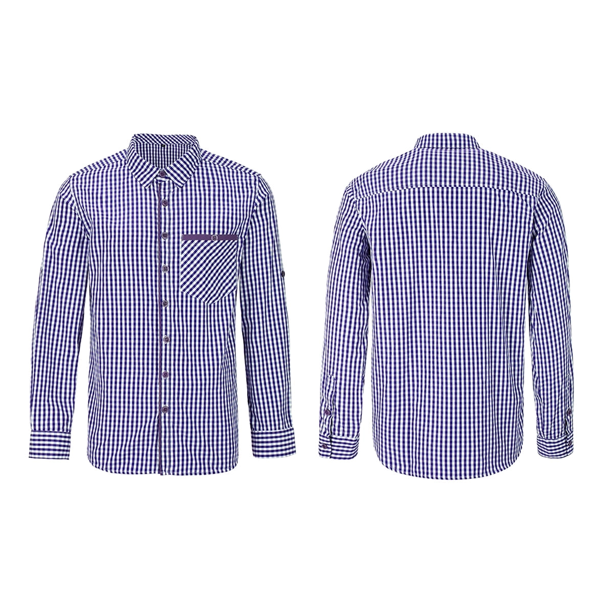 Bavarian Classic Men Shirt Checkered Blue