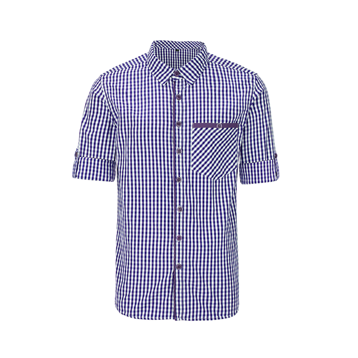 Bavarian Classic Men Shirt Checkered Blue
