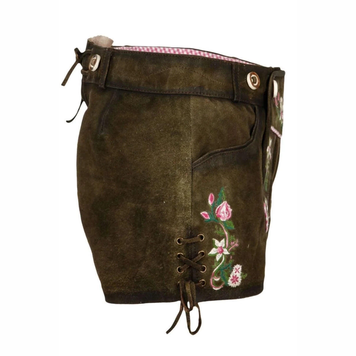 Bavarian Lederhosen Women Short Chocolate