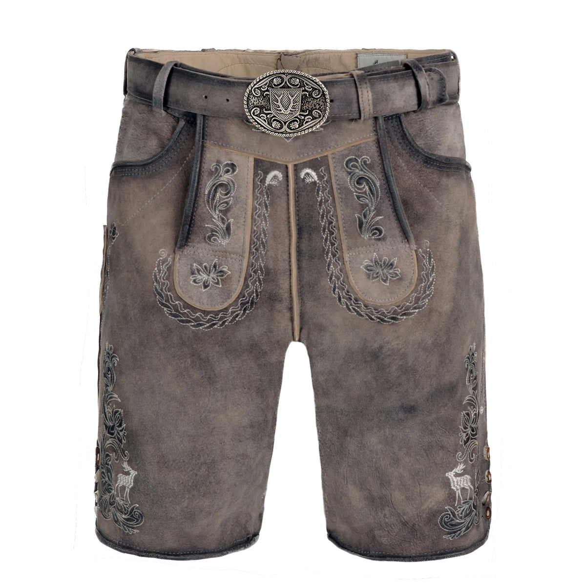 Lederhosen Grey Brown