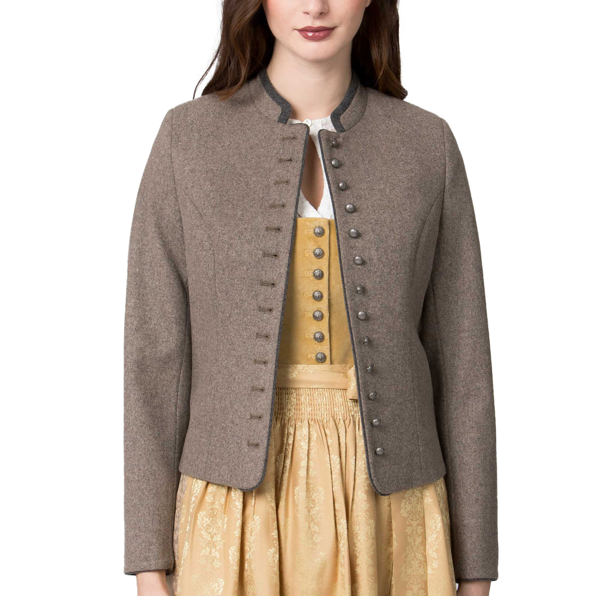 Bavarian Women Dirndl Jacket Dark Brown