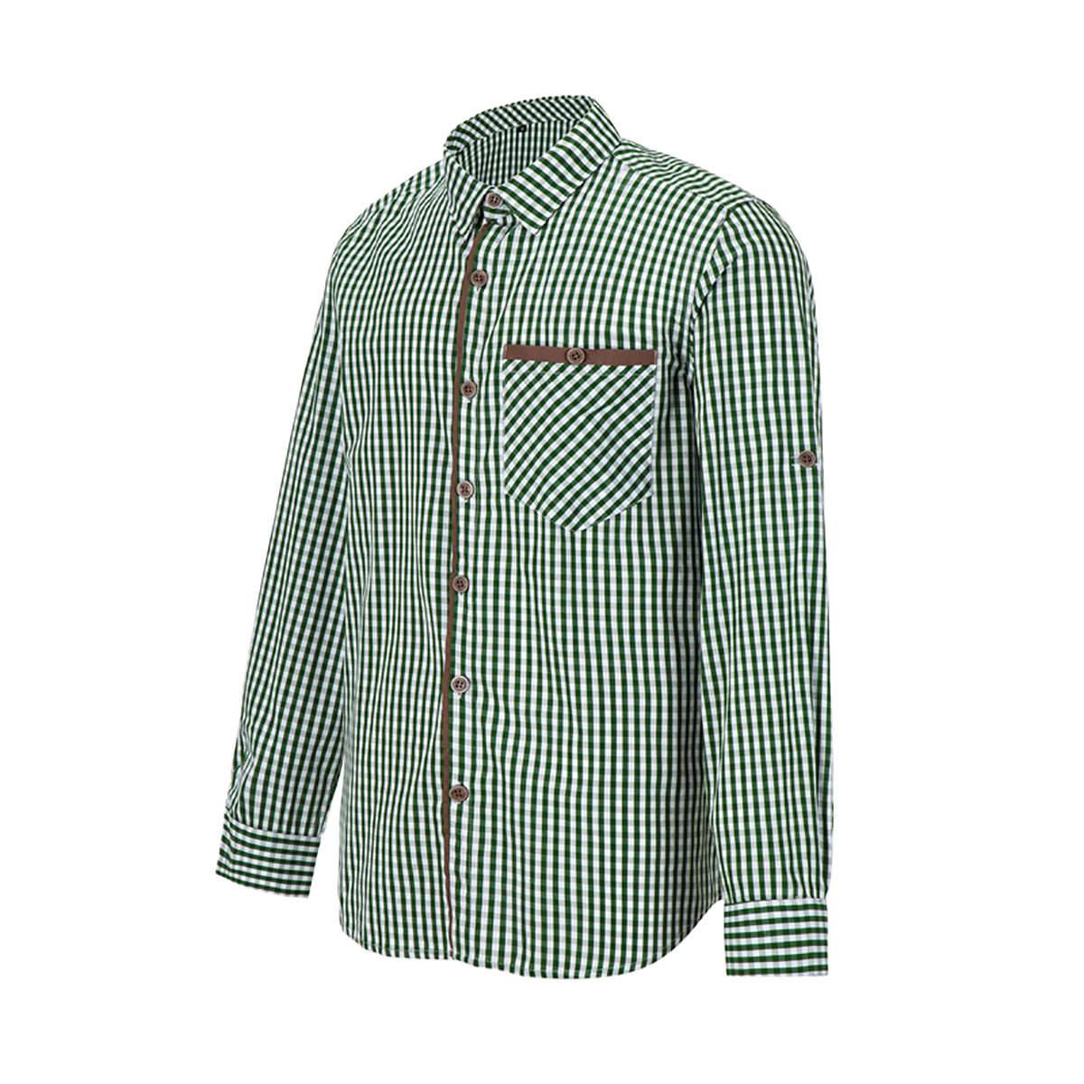 Bavarian Classic Men Shirt Checkered Green