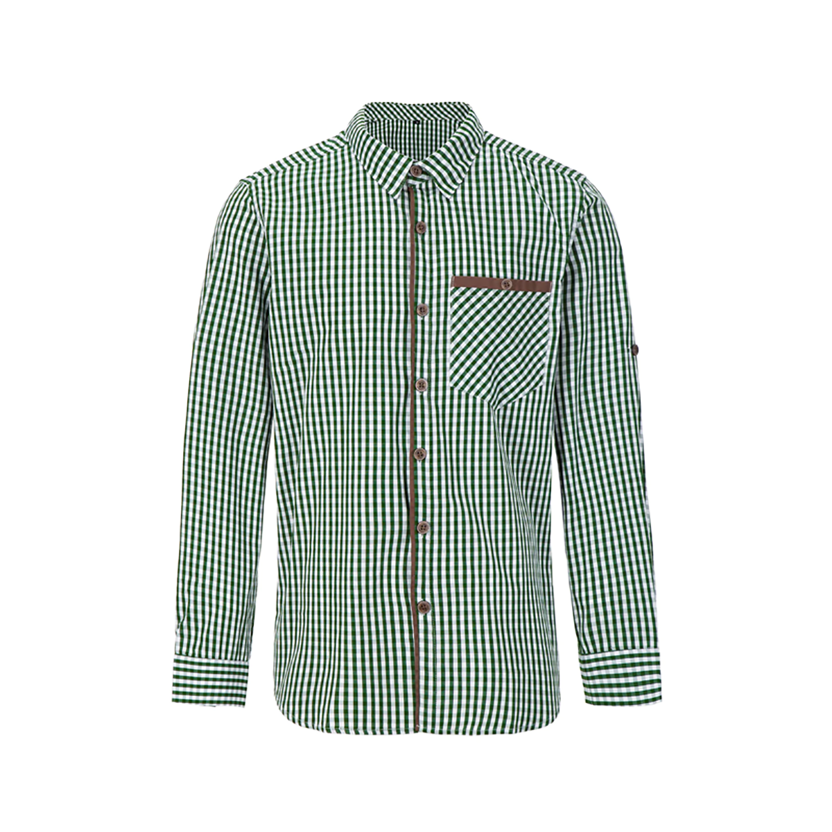 Bavarian Classic Men Shirt Checkered Green