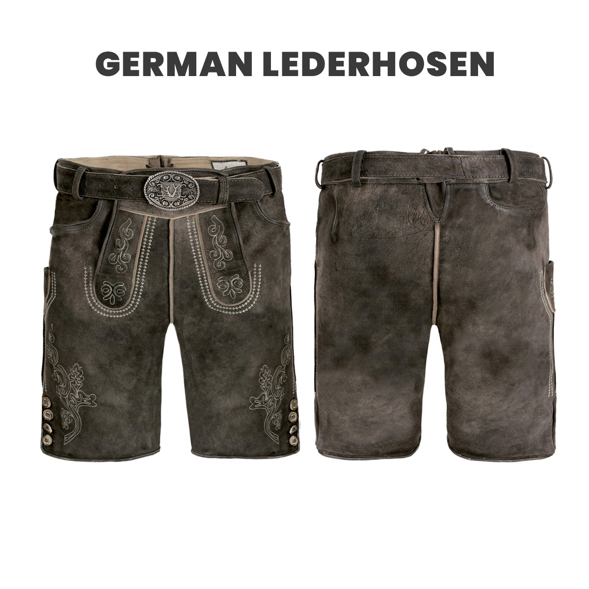 Lederhosen Grey Brown