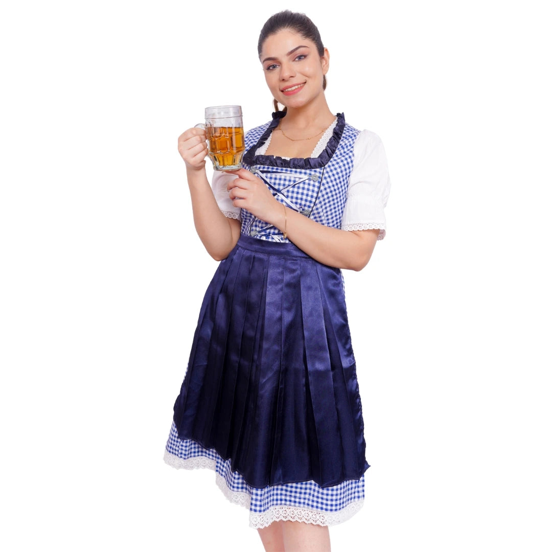 Blue Checks Dirndl Dress