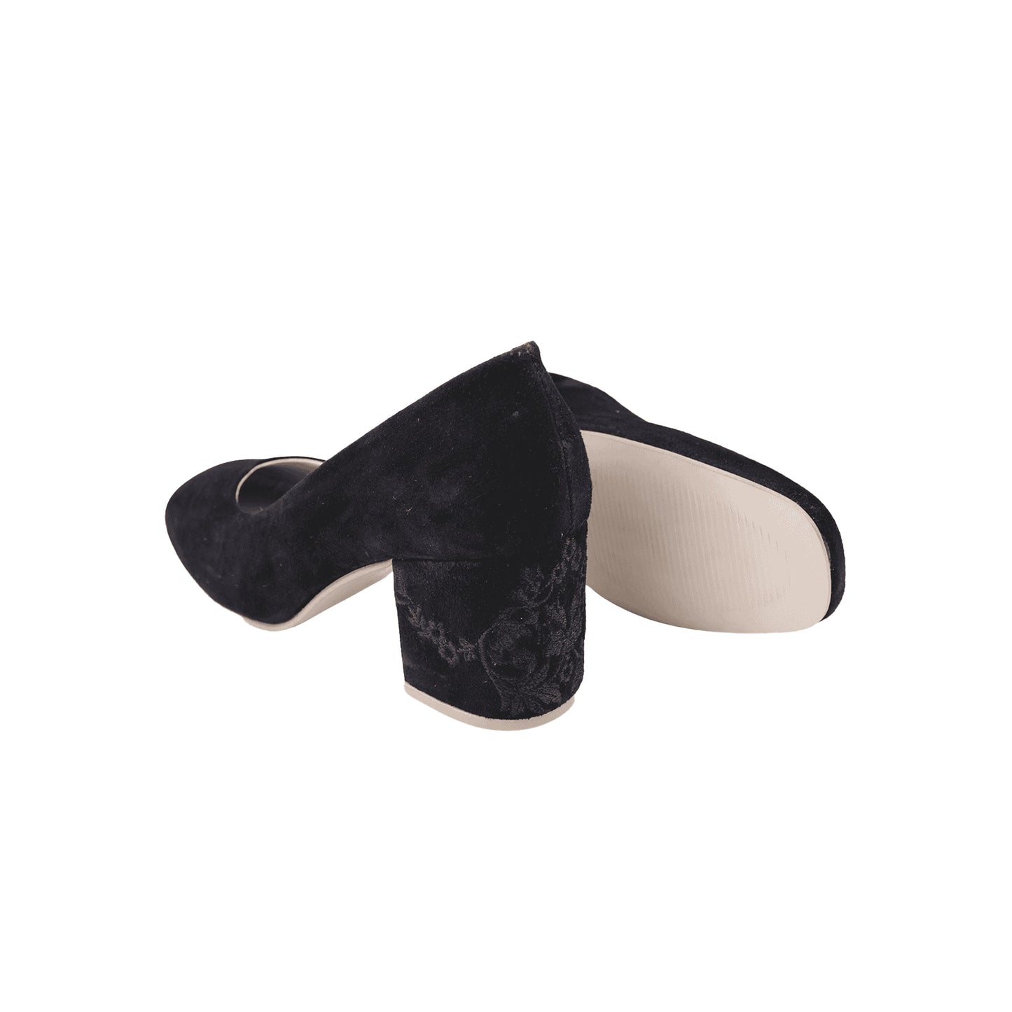 Dirndl Shoes Black With Embroidery