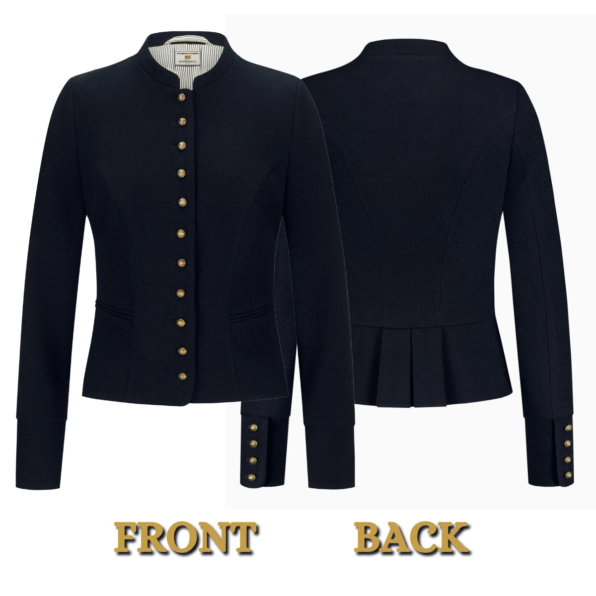 Bavarian Dirndl Jacket Black-Blue