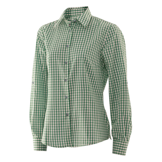 Lederhosen Green Trachten Checkered Shirt For Women