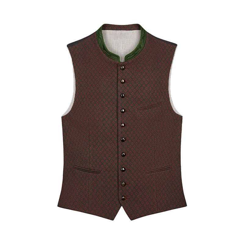 Trachten Maroon Vest