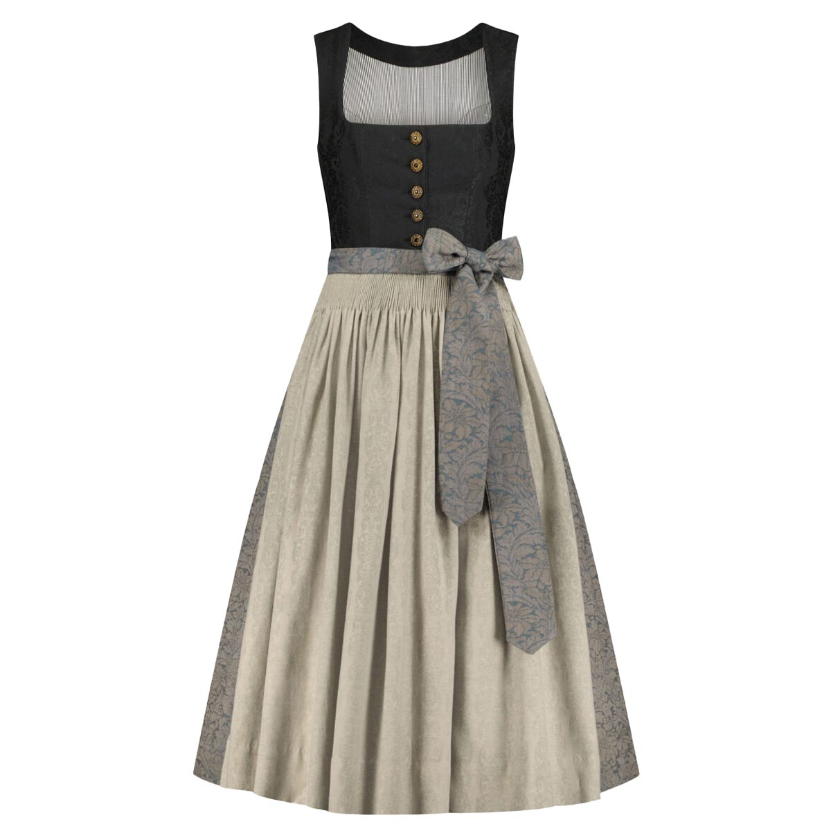 Modern Black Dirndl Stylish Oktoberfest Dress L Modern Black Dirndl Stylish Oktoberfest Dress L