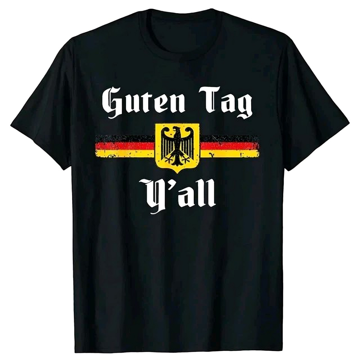 Oktoberfest German Flag Eagle Y'all Fun T-Shirt