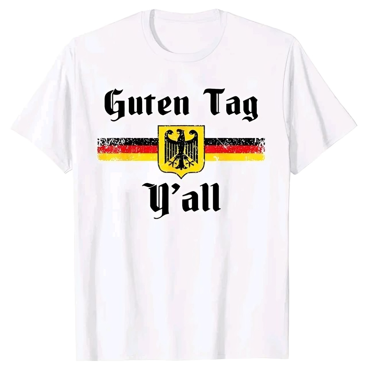 Oktoberfest German Flag Eagle Y'all Fun T-Shirt