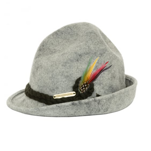 Oktoberfest Lederhosen Hat Grey