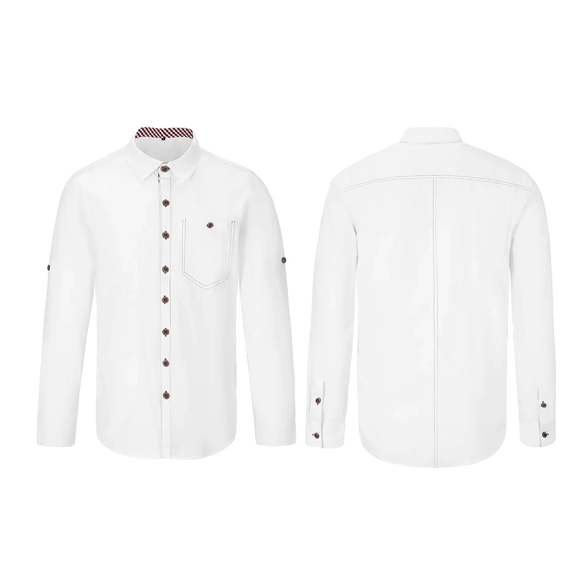 Oktoberfest Men Trachten White Shirt