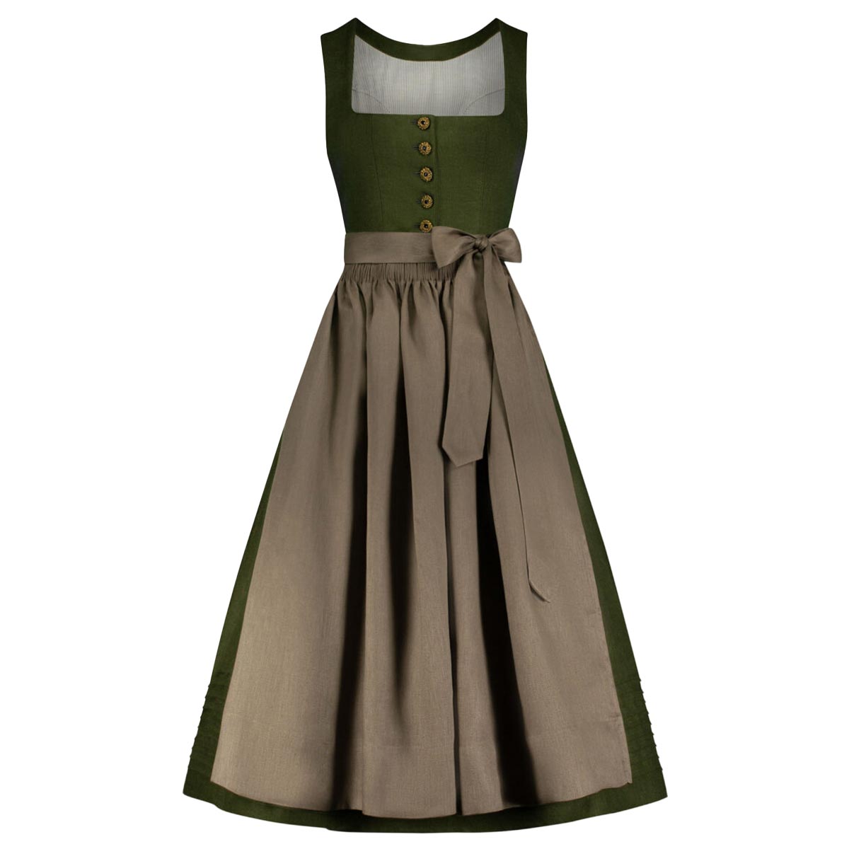 Olive Green Dirndl - Sophisticated Bavarian Style XS Olive Green Dirndl - Sophisticated Bavarian Style XS