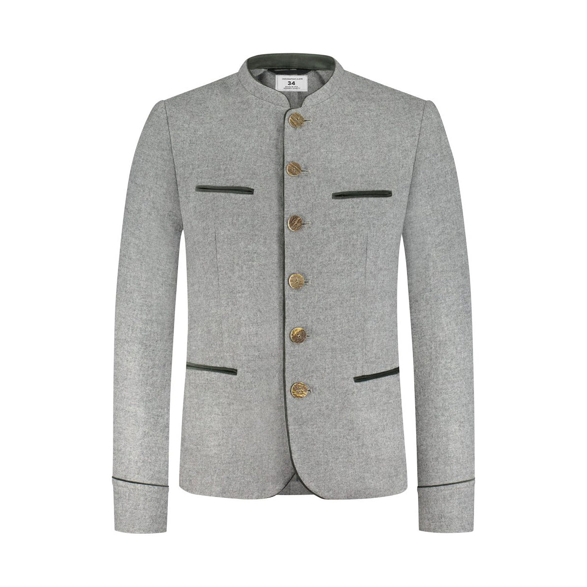 Premium Men Lederhosen Grey Wool Jacket