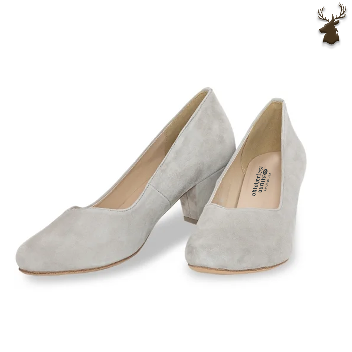 Premium Women Dirndl Pumps Grey