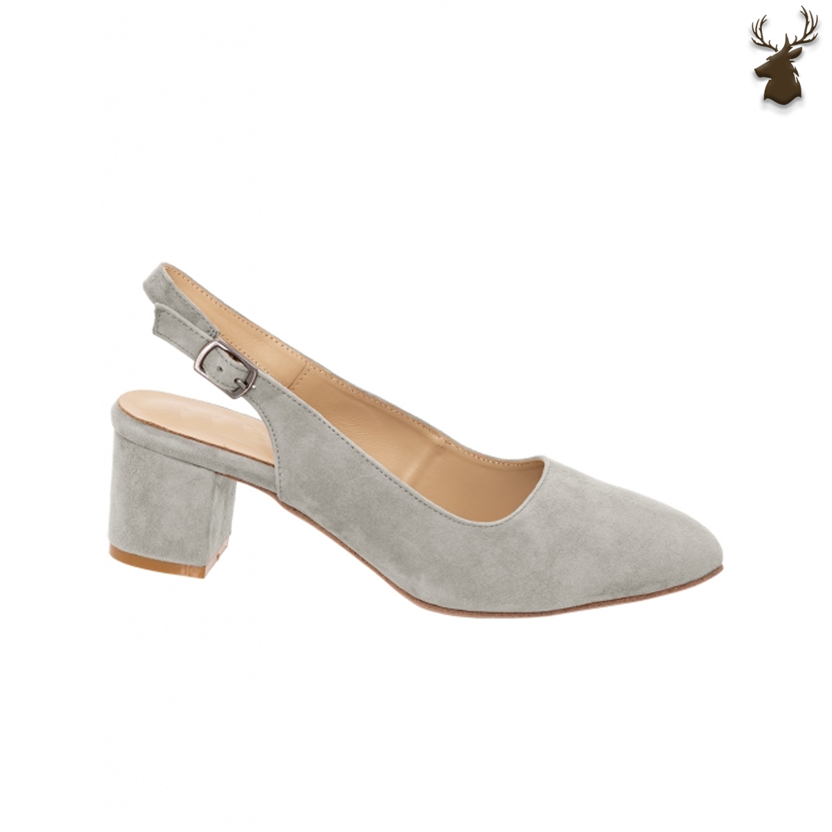 Premium Women Dirndl Slingback Pumps Grey