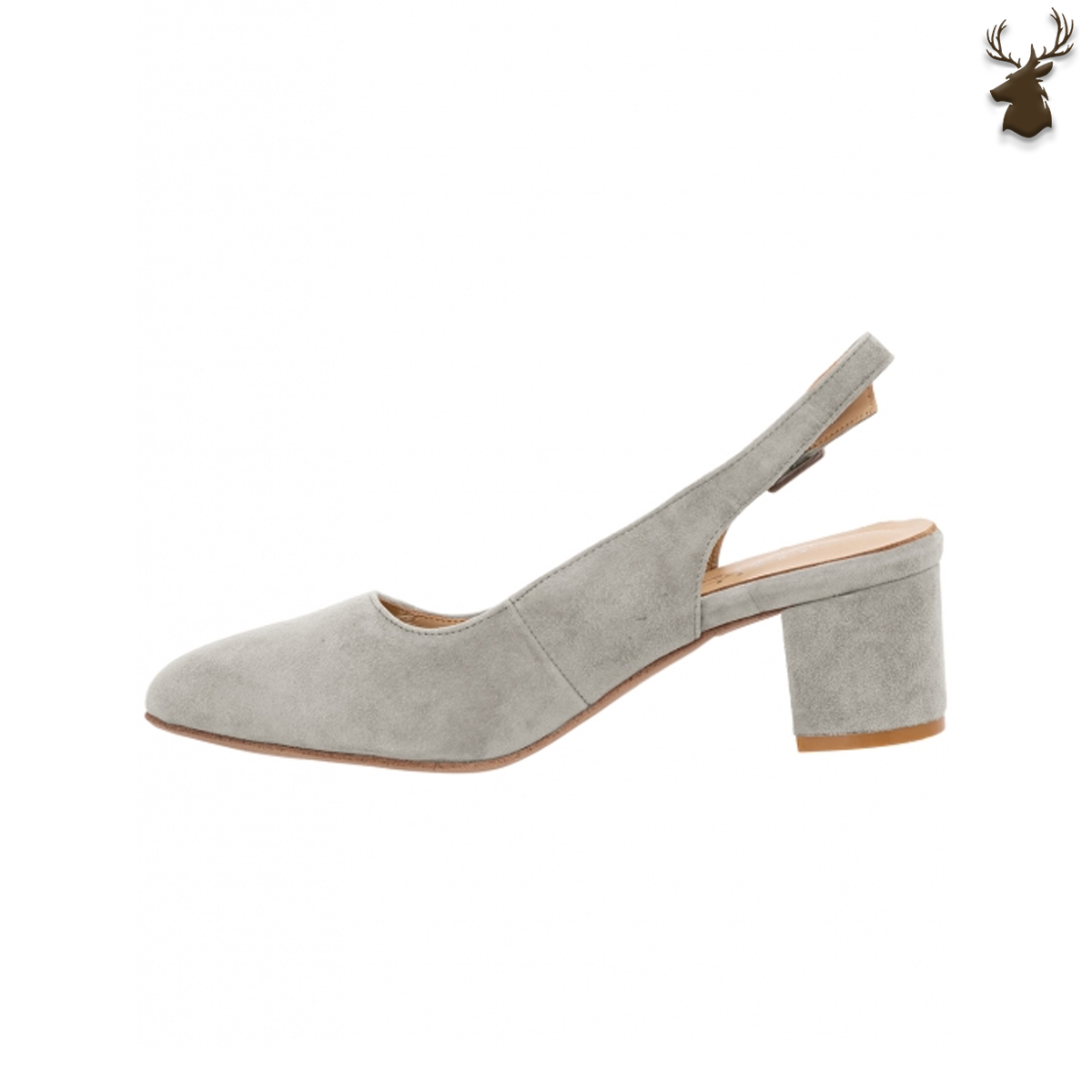 Premium Women Dirndl Slingback Pumps Grey