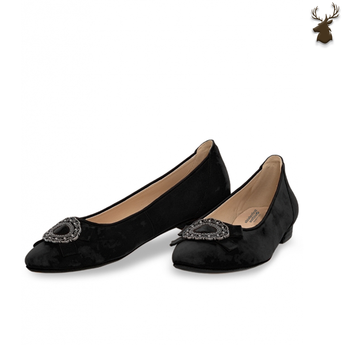 Premium Women Oktoberfest Ballerina Pumps Black