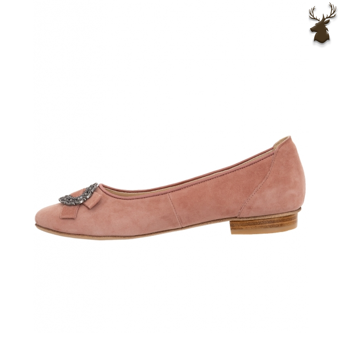 Premium Women Dirndl Ballerina Pumps Old Pink