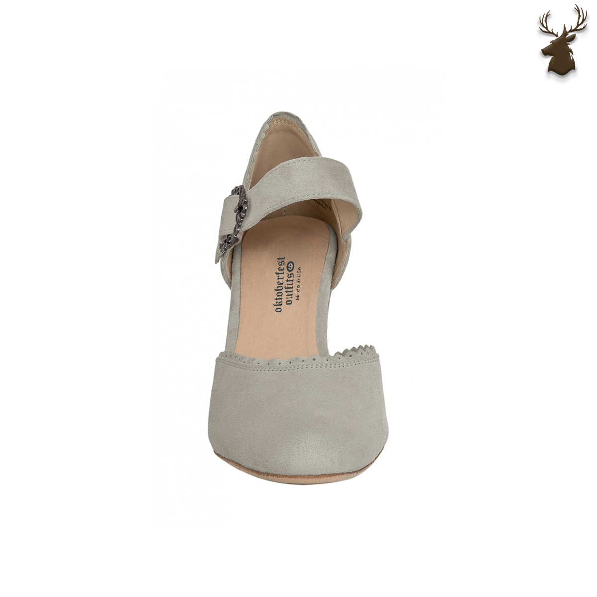 Premium Women Oktoberfest Strap D'orsay Shoes Grey