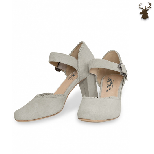 Premium Women Oktoberfest Strap D'orsay Shoes Grey