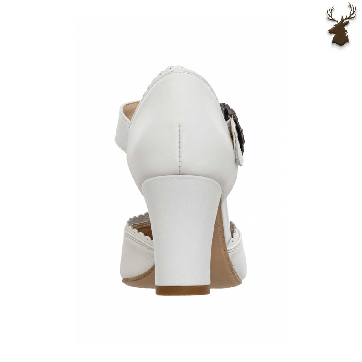Premium Women Oktoberfest Strap D'orsay Shoes White