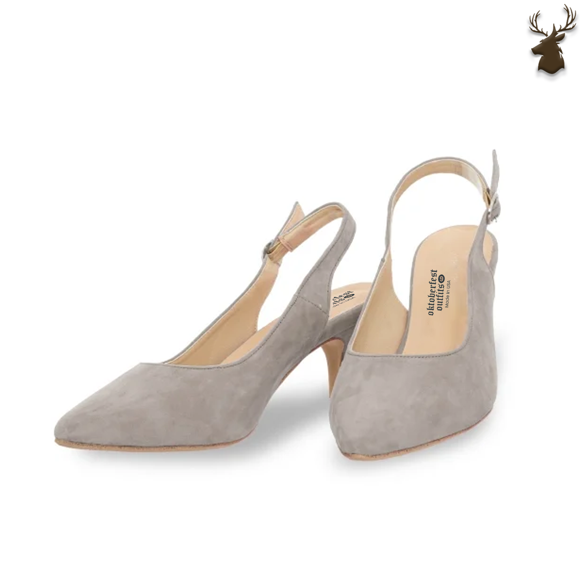 Premium Women Slingback Pumps Grey