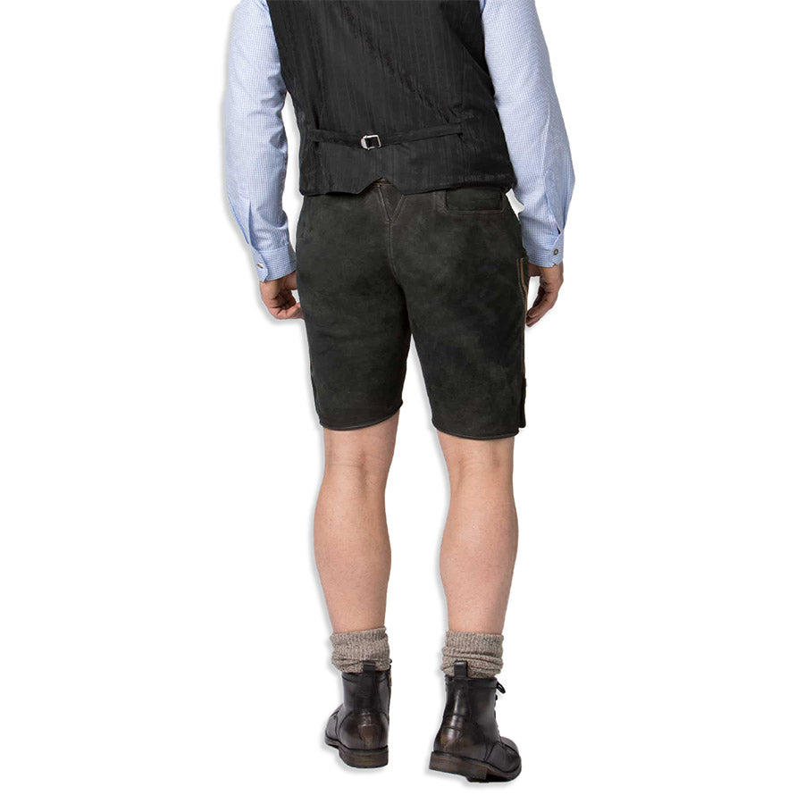 Regal Black Lederhosen