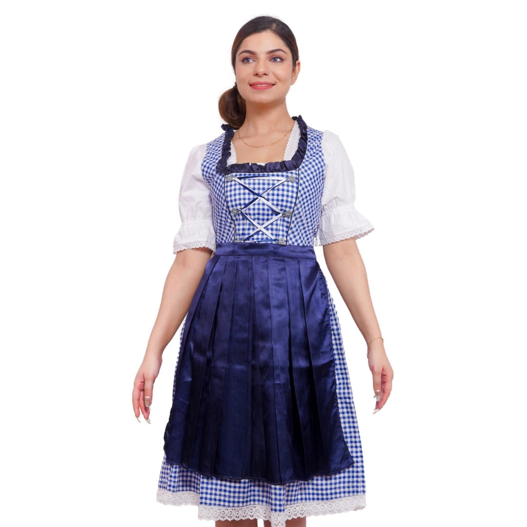 Buy Blue Bavarian Checks Dirndl Dress Buy Blue Bavarian Checks Dirndl Dress