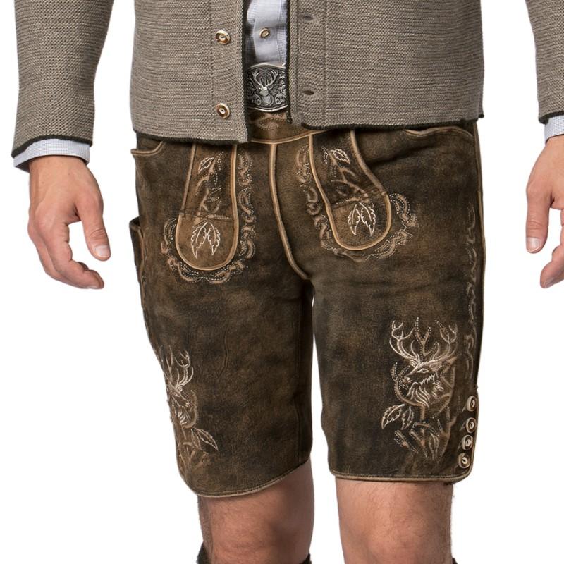 Slim Fit Brown Lederhosen