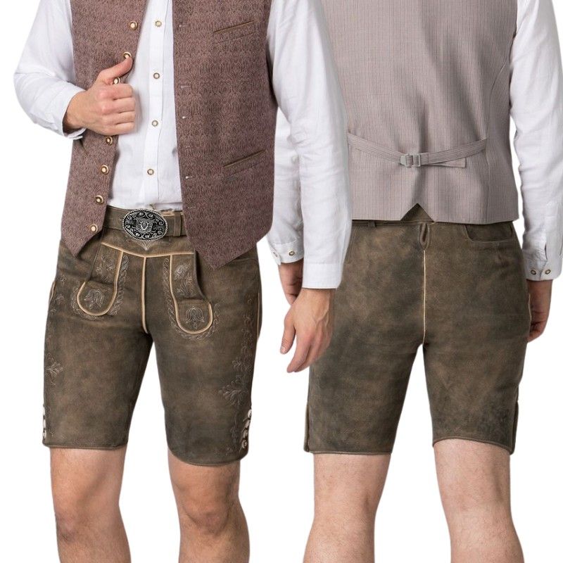 Slim Fit Dark Brown Lederhosen