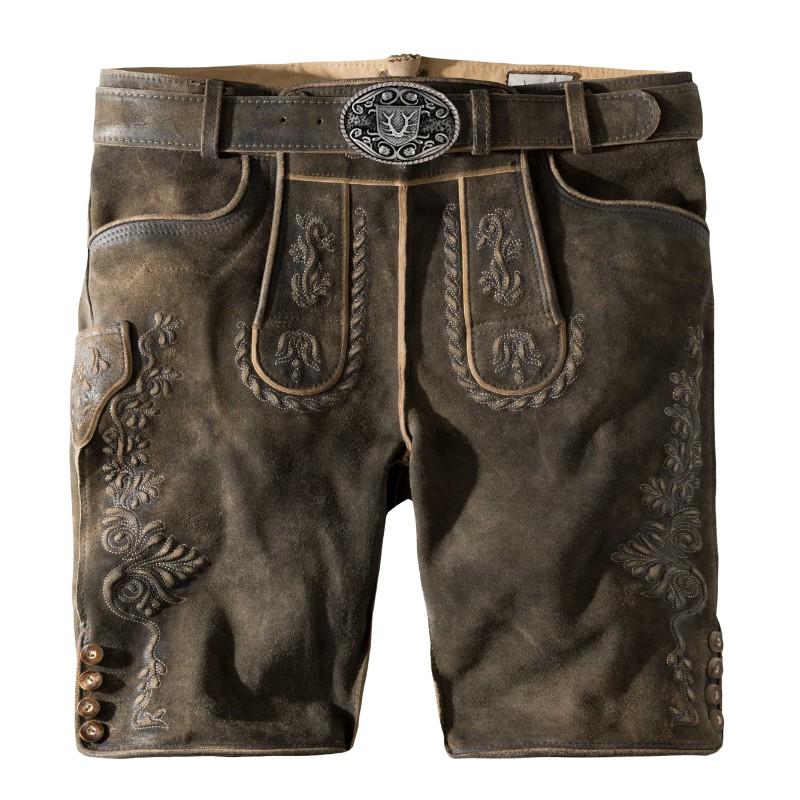Slim Fit Dark Brown Lederhosen