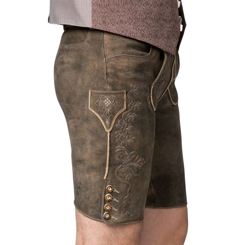 Slim Fit Dark Brown Lederhosen