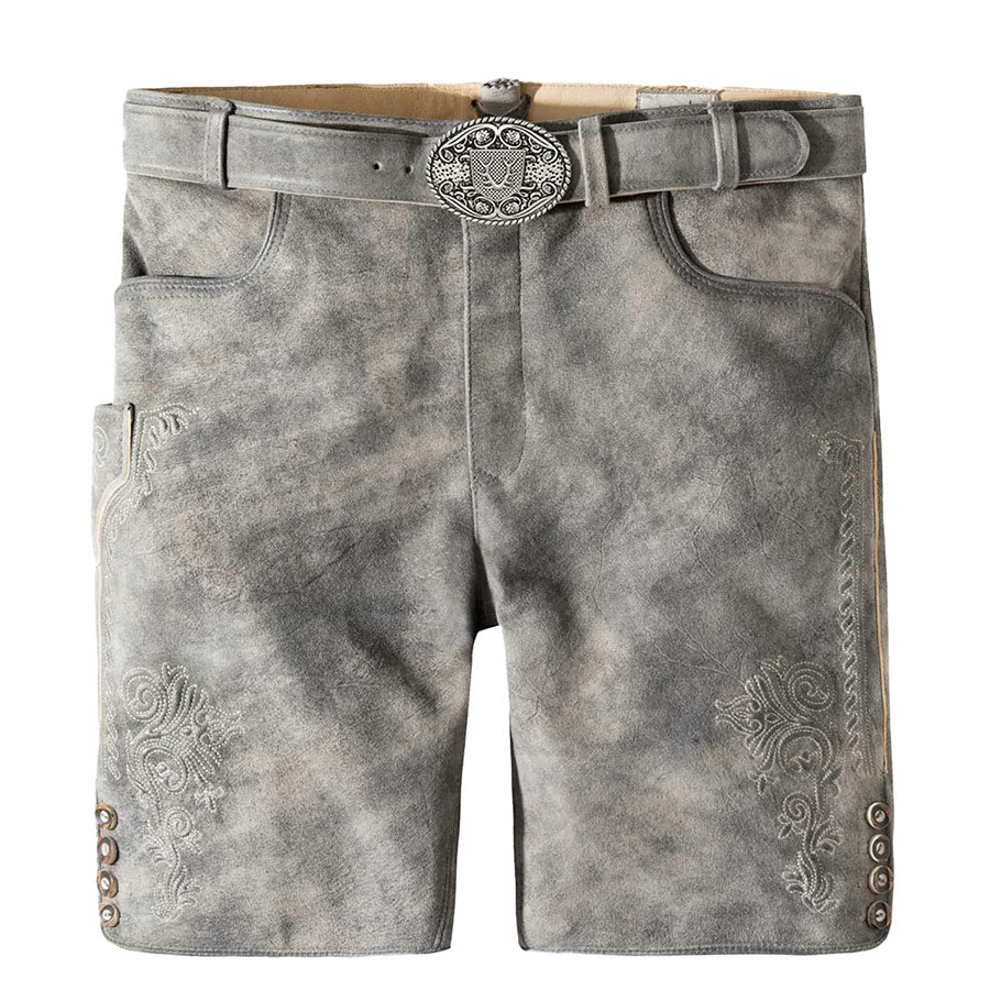 Slim Fit Gray Lederhosen