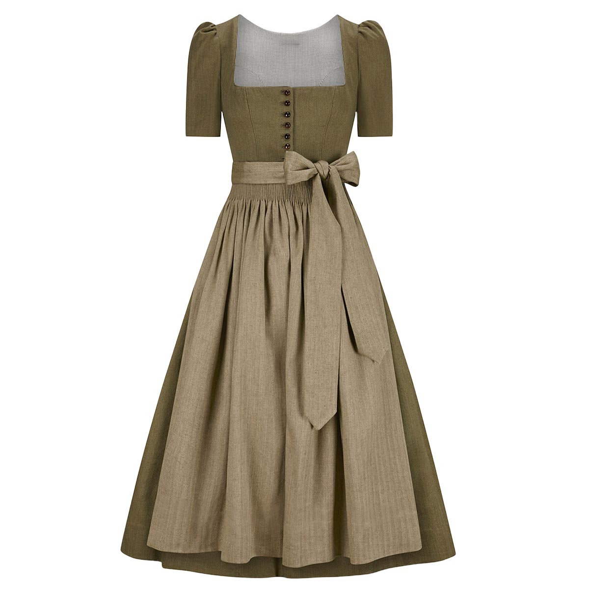 Tobacco Brown Dirndl Authentic Bavarian Dress XS Tobacco Brown Dirndl Authentic Bavarian Dress XS