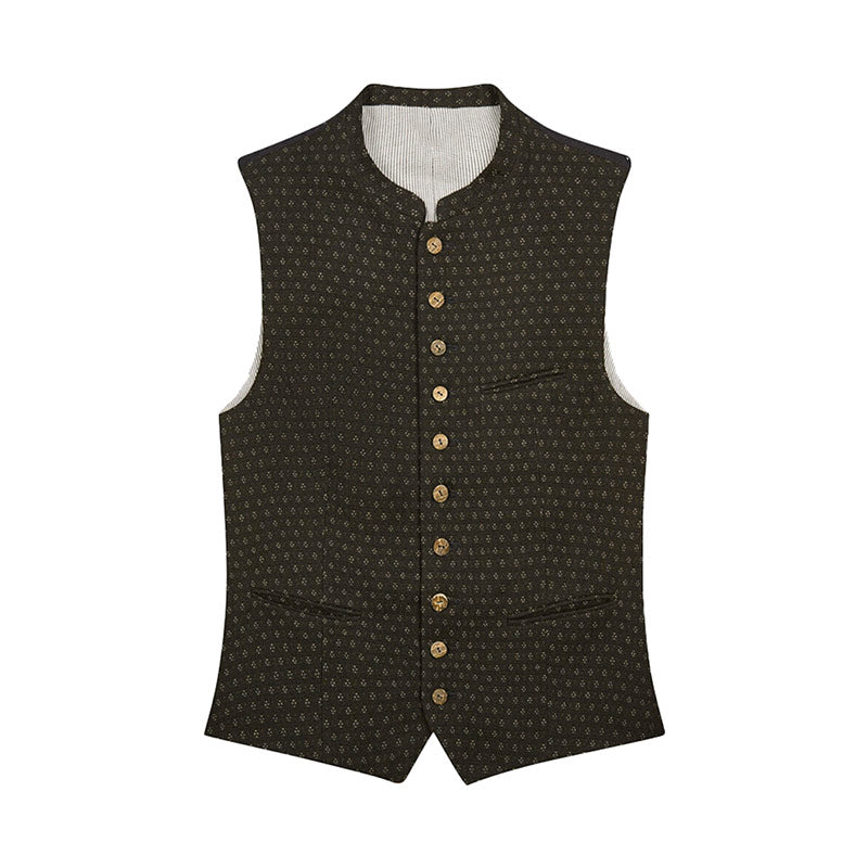 Trachten Charcoal Brown Vest