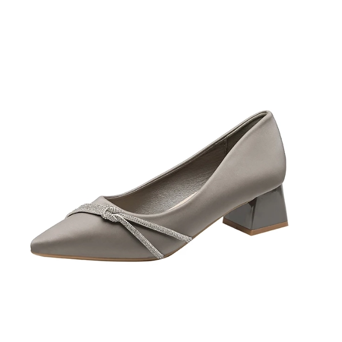 Women Dirndl Pumps Grey