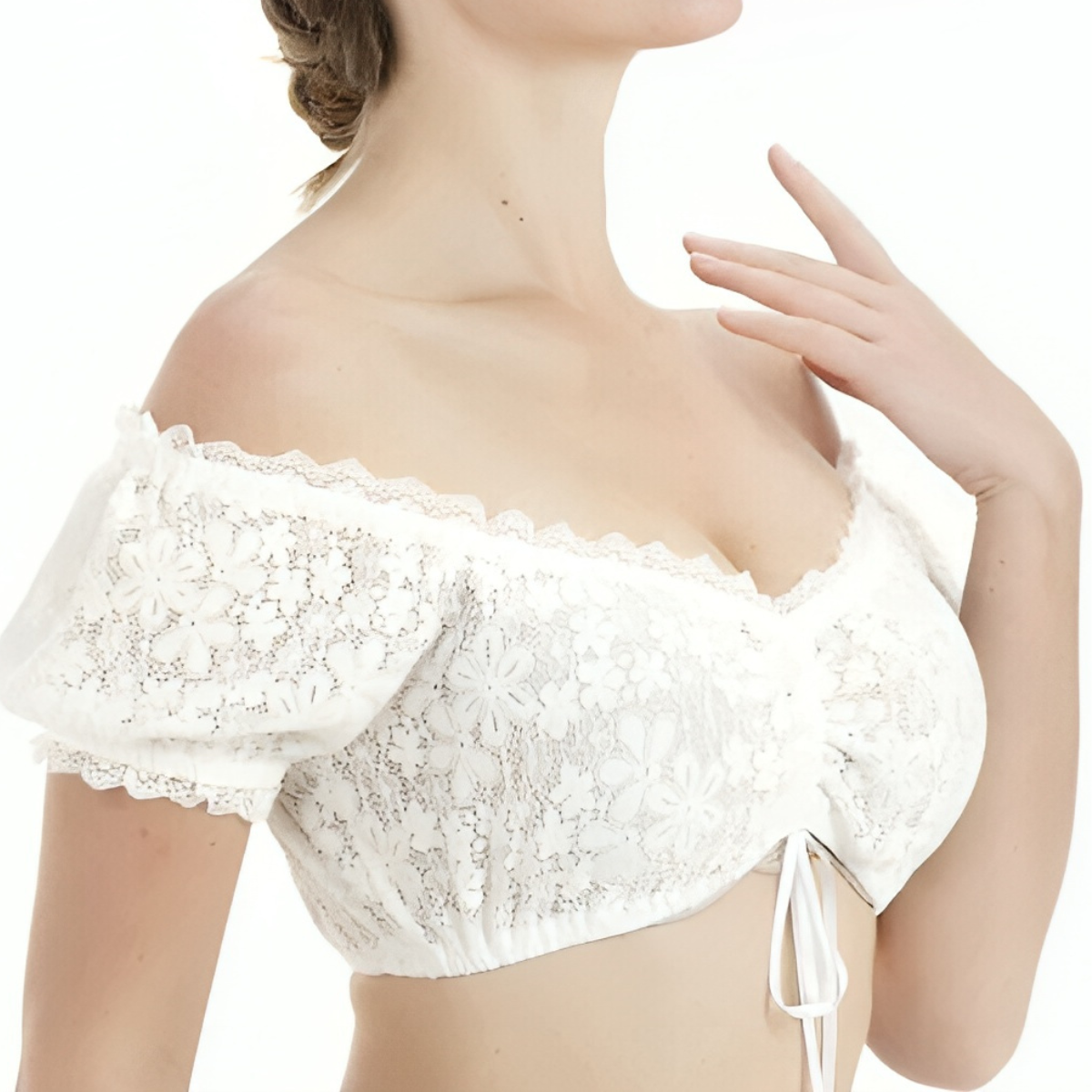 White Short Sleeve Blouse