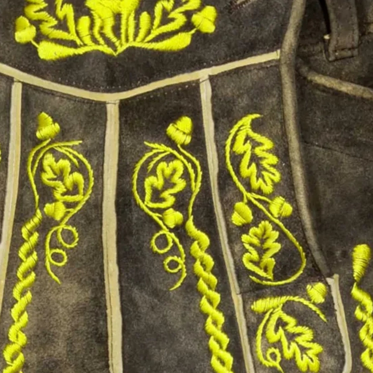 Kids Lederhosen With Yellow Embroidery