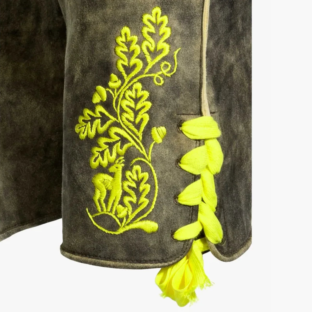 Kids Lederhosen With Yellow Embroidery