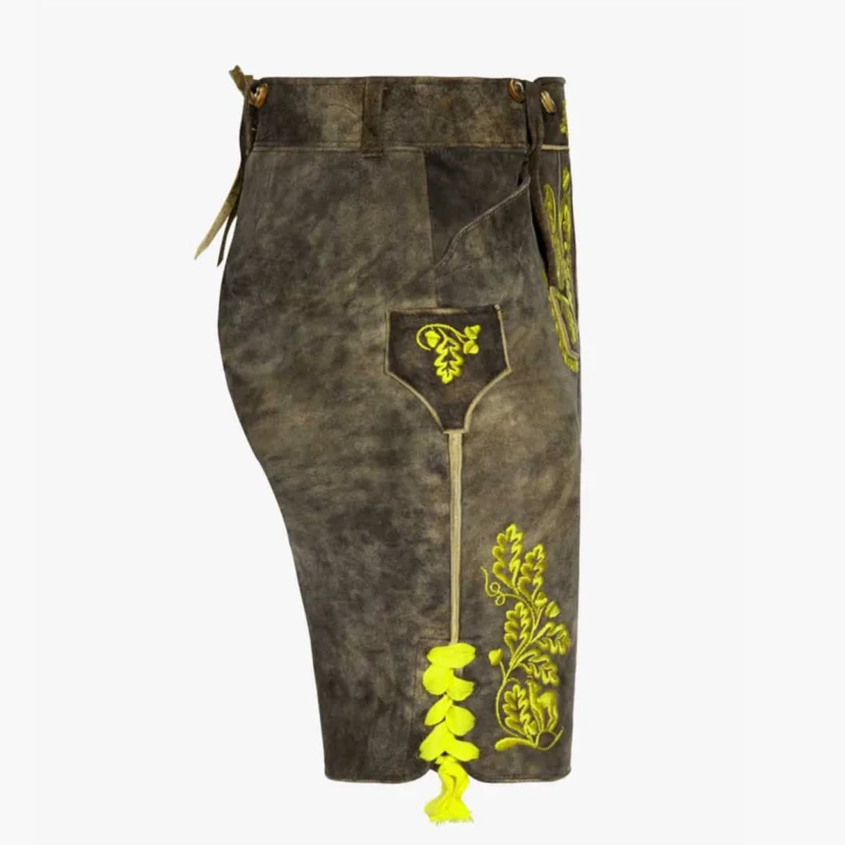 Kids Lederhosen With Yellow Embroidery