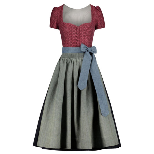 Maroon Grey Dirndl