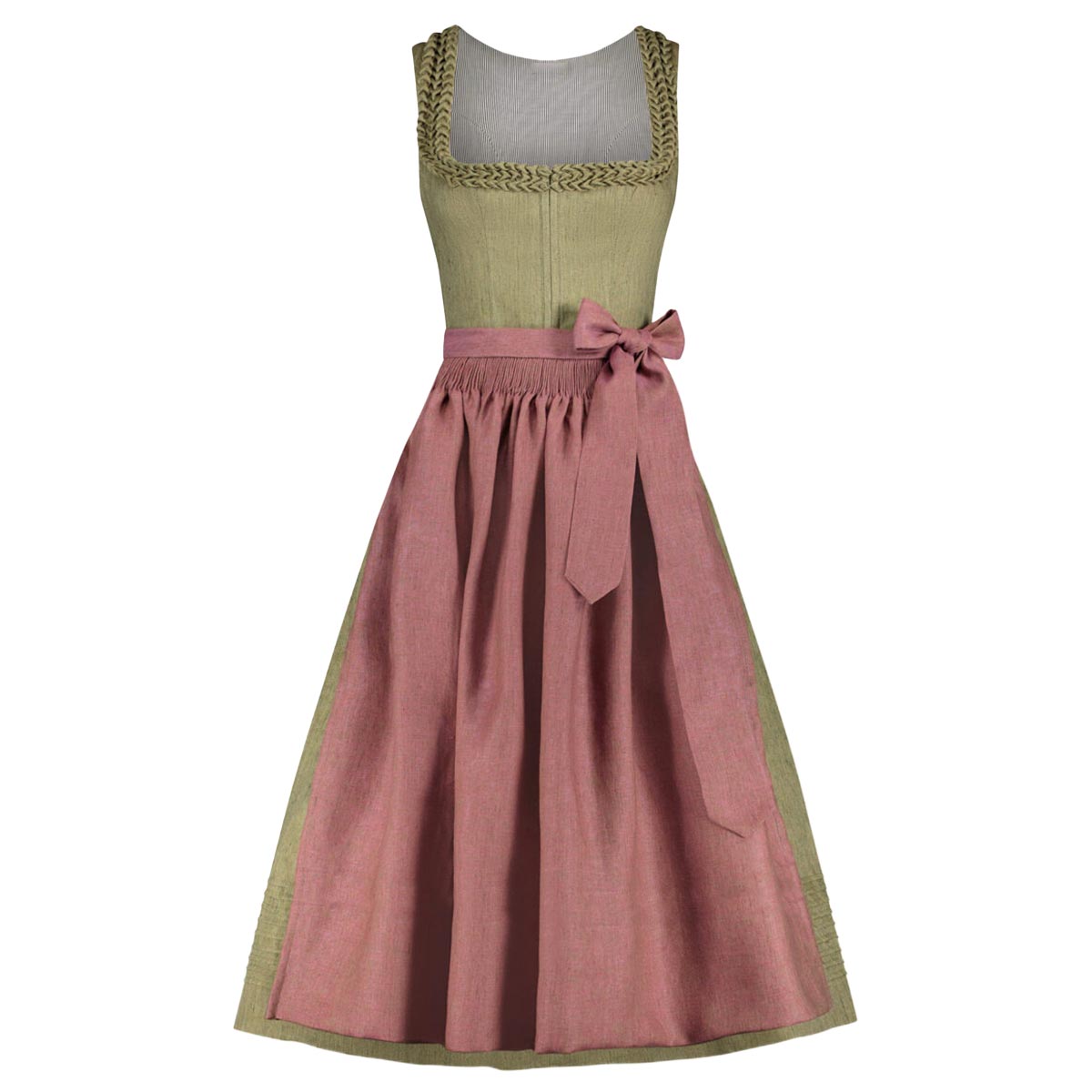 Olive Green & Pink Dirndl
