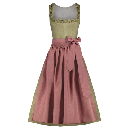Olive Green & Pink Dirndl