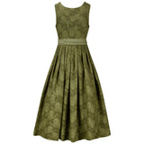 Vintage Olive Blue Dirndl