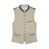 german beige vest on a white background