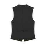 Black patterned vest on a white background