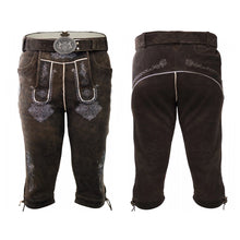 Load image into Gallery viewer, BAVARIAN BUNDHOSEN MEN GOAT LEATHER PANT DARK BROWN
